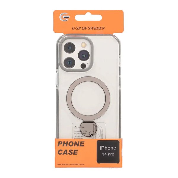 iPhone 14 Pro Deksel Ring Stand MagSafe Transparent