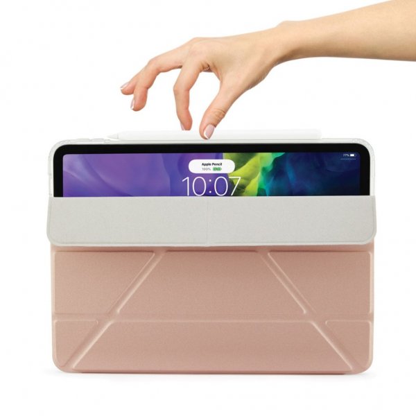 Pipetto iPad Air 10.9 (gen 4/5) Etui Metallic Origami Rosegull