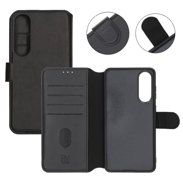 Rvelon Samsung Galaxy S25 Edge Etui 4 Kortlomme Svart