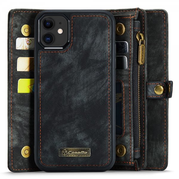 CaseMe iPhone 11 Etui 008 Series Avtakbart Deksel Grå
