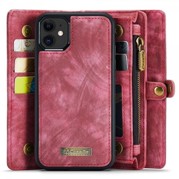 CaseMe iPhone 11 Etui 008 Series Avtakbart Deksel Rød