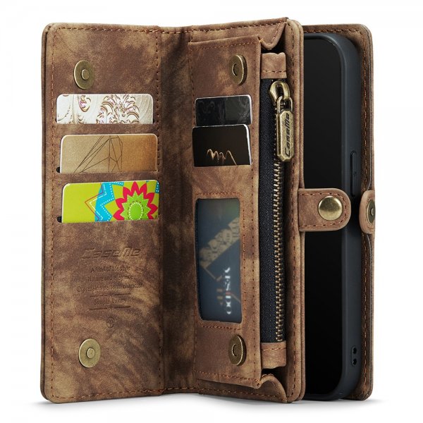 CaseMe iPhone 11 Etui 008 Series Avtakbart Deksel Brun