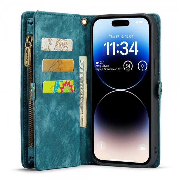 CaseMe iPhone 12/iPhone 12 Pro Etui 008 Series Avtakbart Deksel Petrol