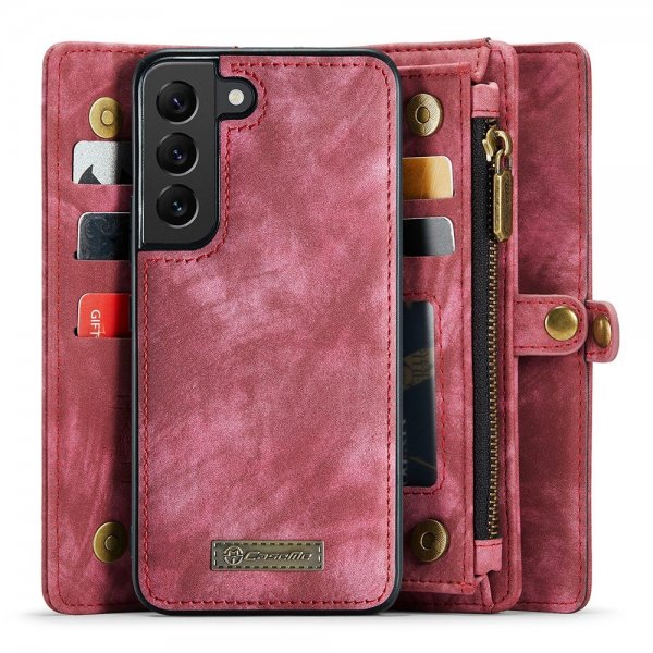 CaseMe Samsung Galaxy S21 Etui 008 Series Avtakbart Deksel Rød