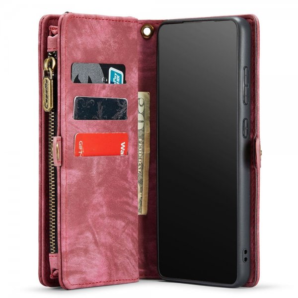 CaseMe Samsung Galaxy S21 Etui 008 Series Avtakbart Deksel Rød