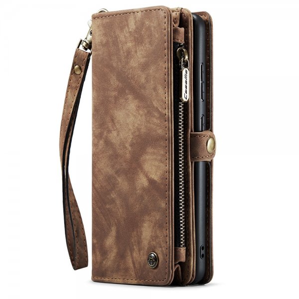 CaseMe Samsung Galaxy S21 Etui 008 Series Avtakbart Deksel Brun