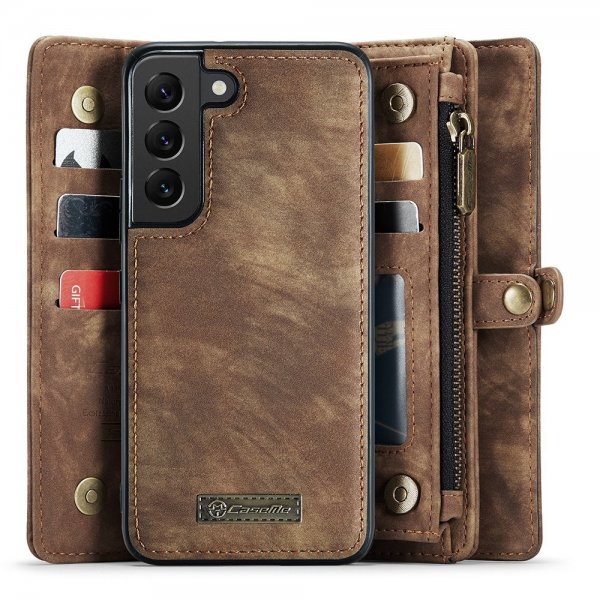 CaseMe Samsung Galaxy S21 Etui 008 Series Avtakbart Deksel Brun