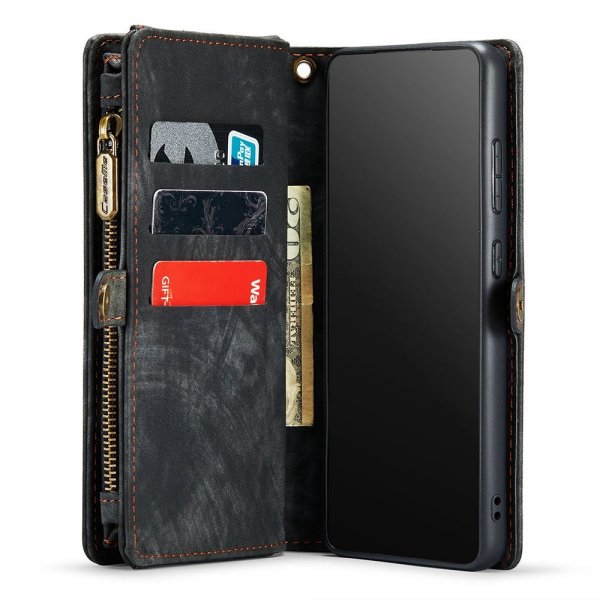 CaseMe Samsung Galaxy S21 FE Etui 008 Series Avtakbart Deksel Svart