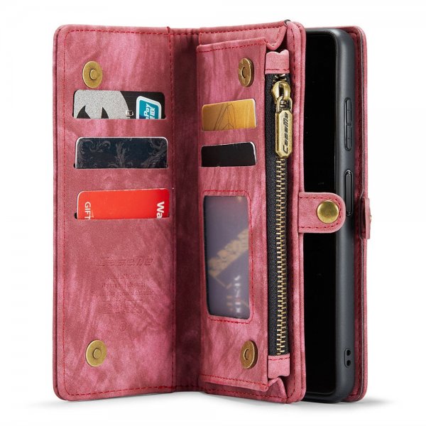 CaseMe Samsung Galaxy A12 Etui 008 Series Avtakbart Deksel Rød