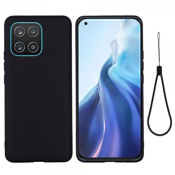 Samsung Galaxy A03 Deksel med Stropp Silikon Svart