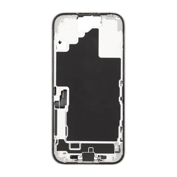 Midtre ramme med smådeler for iPhone 16 - Hvit OEM