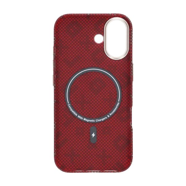 iPhone 17 Deksel Aramidfiber MagSafe Rød