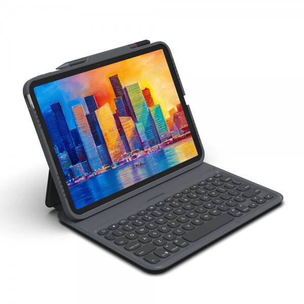 Zagg iPad 10.9 (gen 10)/iPad 11 (A16) Etui med tastatur Pro Keys Svart Grå