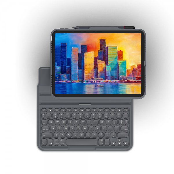 Zagg iPad 10.9 (gen 10)/iPad 11 (A16) Etui med tastatur Pro Keys Svart Grå