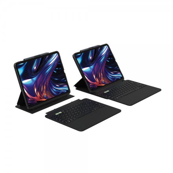 Zagg iPad Pro 13 (M4/M5) Etui Med tastatur Pro Keys 2 Nordic Layout Svart