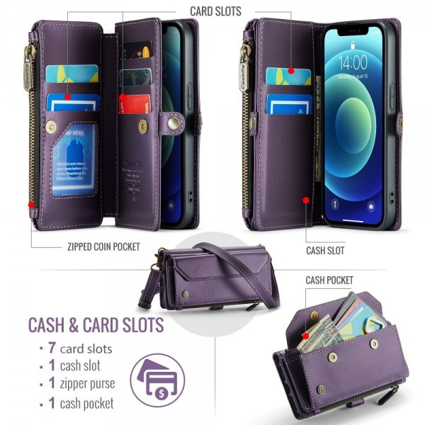 CaseMe iPhone 12/iPhone 12 Pro Etui C36 Series Lilla