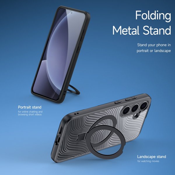 Dux Ducis Samsung Galaxy S25 Plus Deksel Aimo Series MagSafe Kickstand Svart