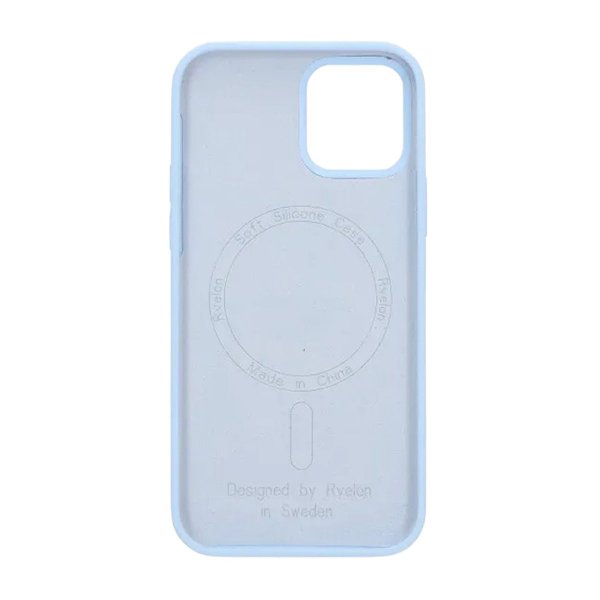 Rvelon iPhone 12/iPhone 12 Pro Deksel Silikon MagSafe Blå