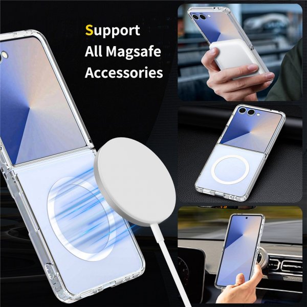 Nordic Covers Samsung Galaxy Z Flip 7 Deksel Feather Series MagSafe Transparent