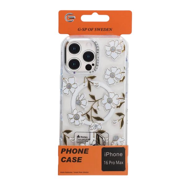 iPhone 16 Pro Max Deksel Mønster MagSafe Blomster