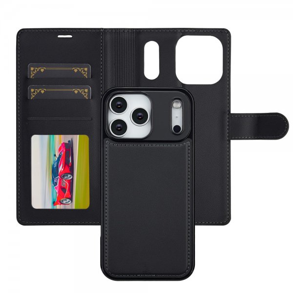 Nordic Covers iPhone 17 Pro Max Etui med avtakbart MagSafe-deksel Raven Black