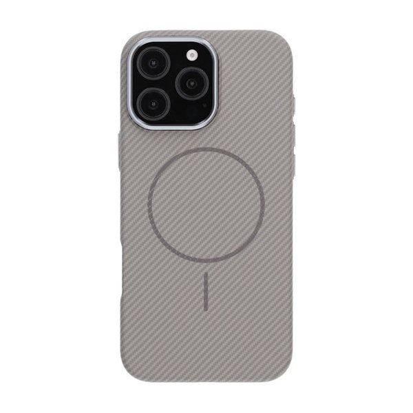 iPhone 16 Pro Max Deksel Karbonfibermønster MagSafe Grå