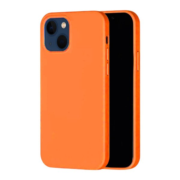 Rvelon iPhone 13/iPhone 14 Deksel Silikon MagSafe Oransje