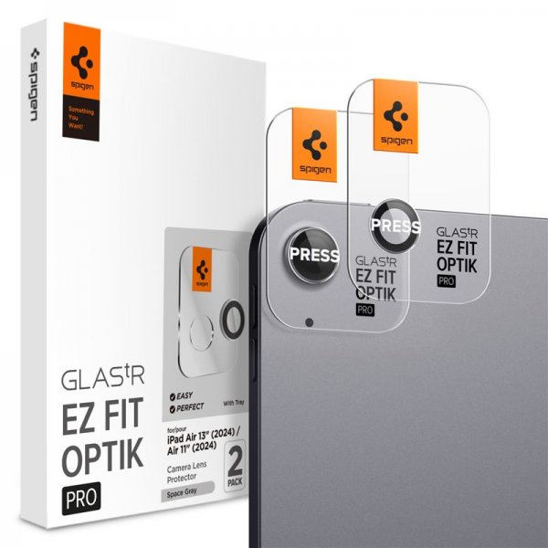 Spigen iPad Air 11 (M2/M3)/iPad Air 13 (M2/M3) Kamerabeskytter GLAS.tR EZ Fit Optik Pro Space Grey
