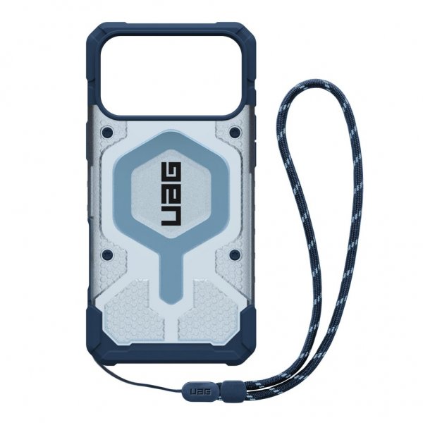 Urban Armor Gear (UAG) iPhone 17 Pro Max Deksel Pathfinder Clear + Lanyard Blå