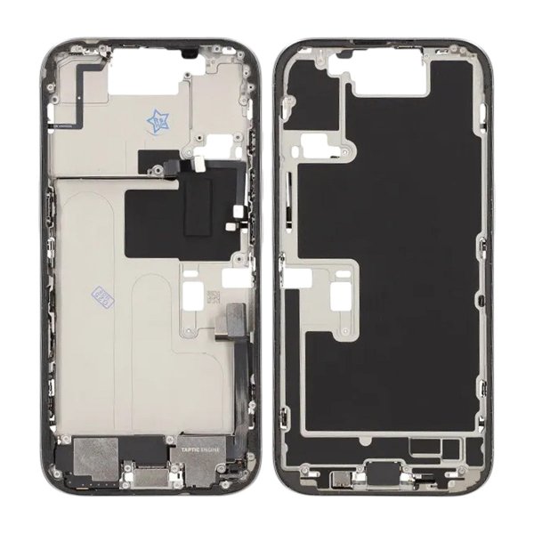 Midtramme med smådeler til iPhone 16 Pro - hvit titan OEM