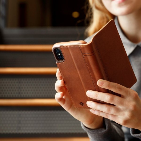 Twelve South iPhone Xr Etui Journal Cognac