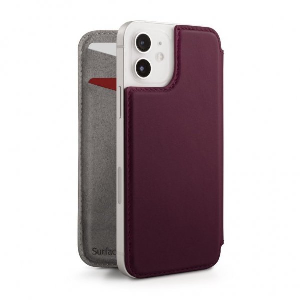 Twelve South iPhone 12 Mini Fodral SurfacePad Plommon