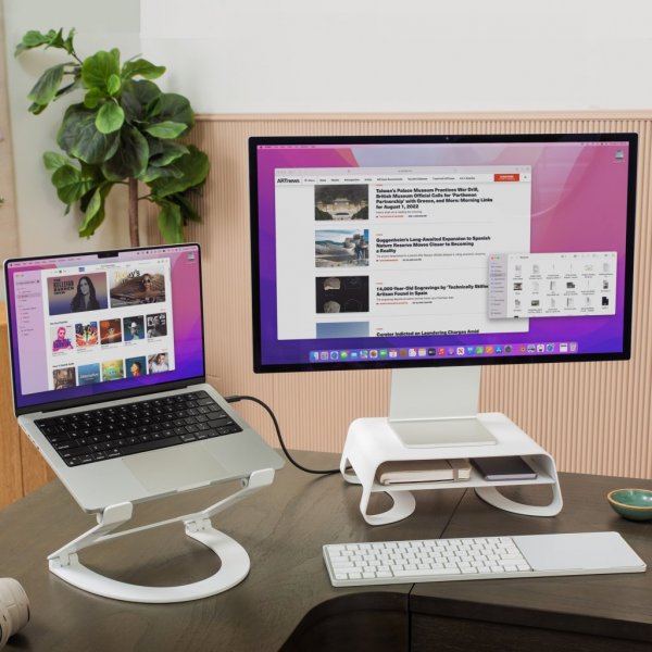 Twelve South Curve Riser Matte White