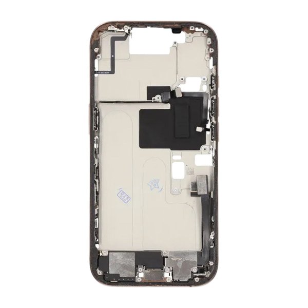Midtramme med smådeler til iPhone 16 Pro - sandfarget titan OEM
