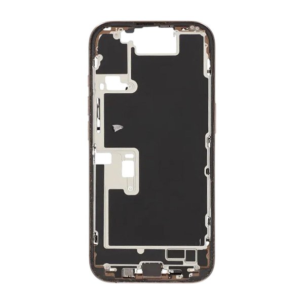 Midtramme med smådeler til iPhone 16 Pro - sandfarget titan OEM
