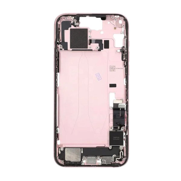 Midtramme med smådeler for iPhone 15 Plus - rosa OEM