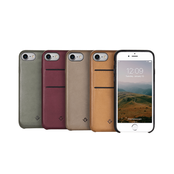 Twelve South iPhone 7 Plus/iPhone 8 Plus Deksel Relaxed Leather Warm Taupe