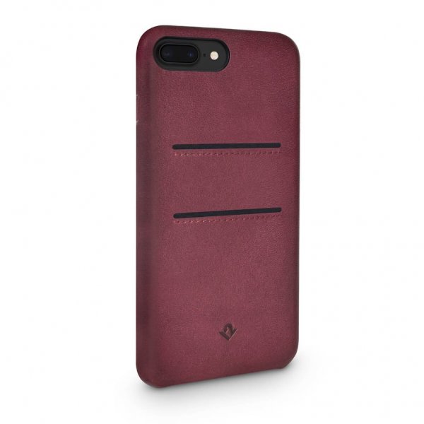 Twelve South iPhone 7 Plus/iPhone 8 Plus Deksel Relaxed Leather Kortfack Marsala