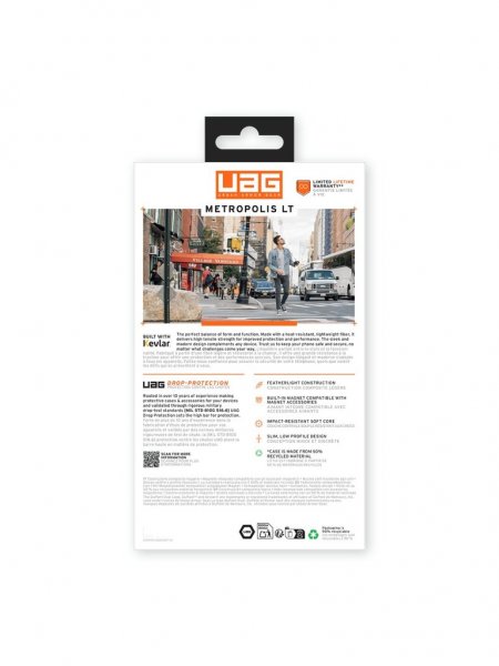 Urban Armor Gear (UAG) Samsung Galaxy S25 Deksel Metropolis LT MagSafe Kevlar Black