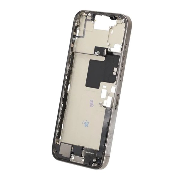 Midtramme med smådeler til iPhone 16 Pro Max - Naturlig Titan OEM