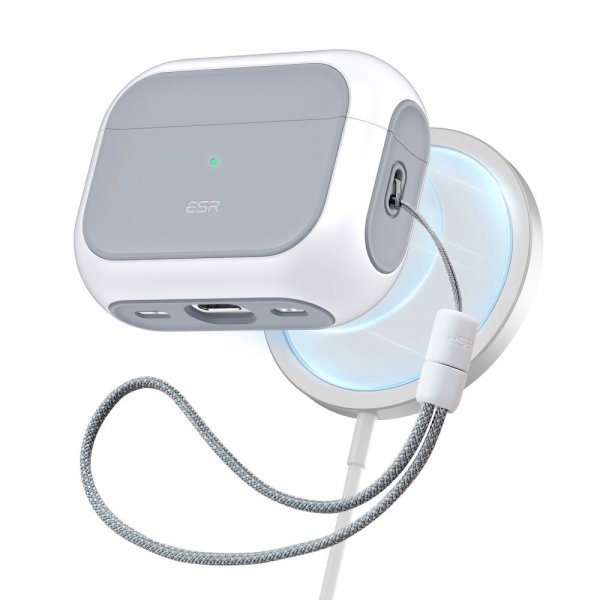 ESR AirPods Pro/AirPods Pro 2 Deksel Orbit Hybrid HaloLock Hvit