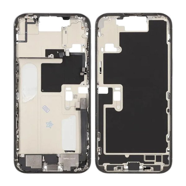 Midtramme med smådeler til iPhone 16 Pro Max - Hvit Titan OEM