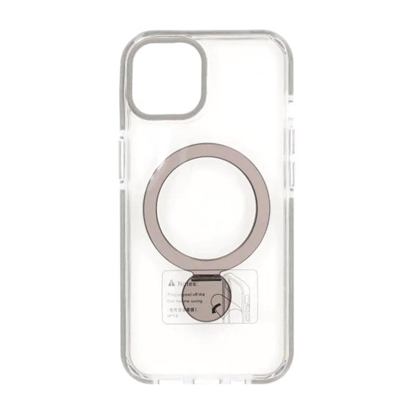 iPhone 15 Deksel Ring Stand MagSafe Transparent