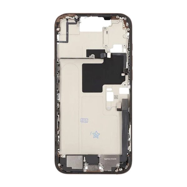 Midtramme med smådeler for iPhone 16 Pro Max - sandfarget titan OEM