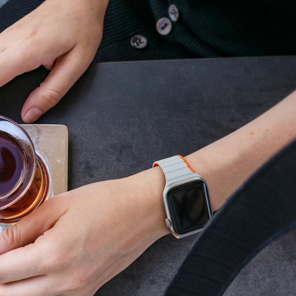 Dux Ducis Apple Watch 38/40/41/42mm Armbånd LD Series Grå Oransje