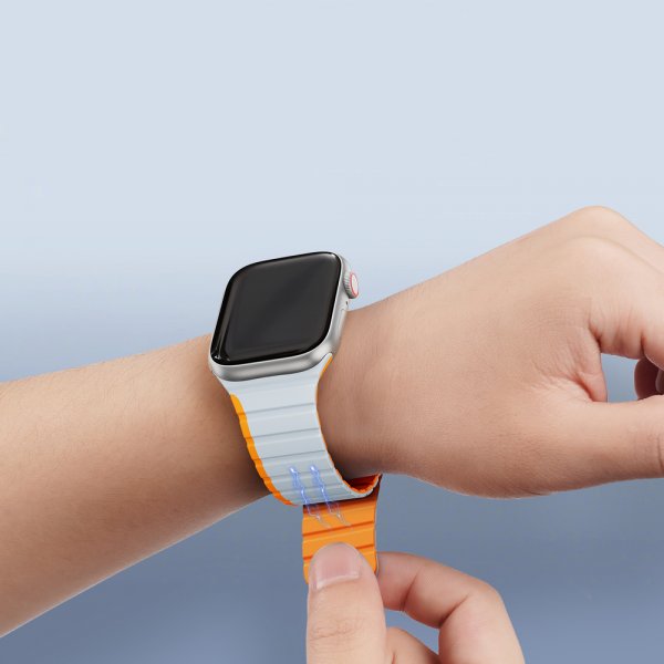 Dux Ducis Apple Watch 38/40/41/42mm Armbånd LD Series Grå Oransje