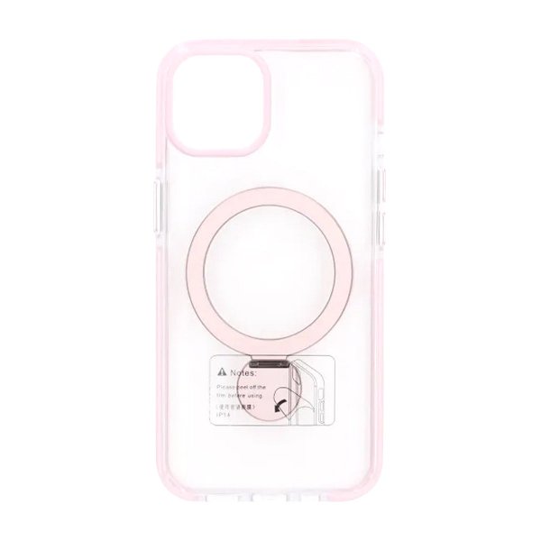 iPhone 15 Deksel Ring Stand MagSafe Rosa