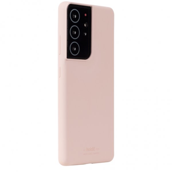 holdit Samsung Galaxy S21 Ultra Deksel Silikon Blush Pink