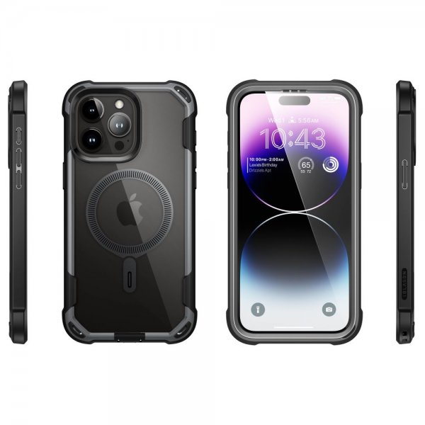 Supcase iPhone 15 Pro Max Deksel Ares Mag Svart