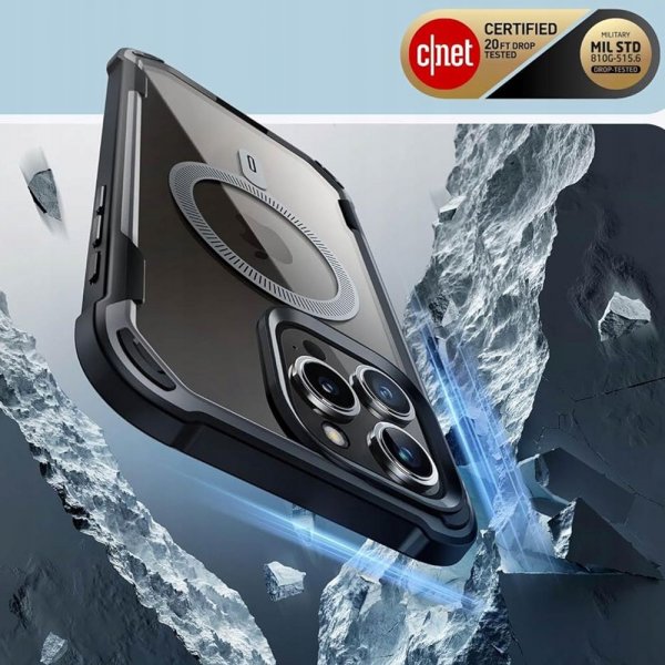 Supcase iPhone 15 Pro Max Deksel Ares Mag Svart